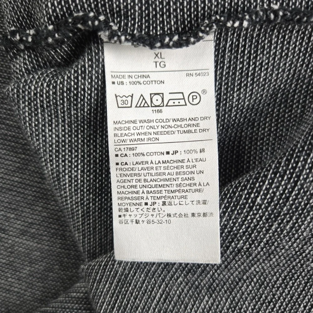 Banana Republic Dress Polo Shirt Mens XL Black Birdseye Short Sleeve Casual Work